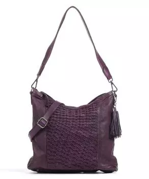 На фермерском рынке сумка из 4 ведер из зернистой воловьей кожи. Taschendieb Wien, фиолетовый