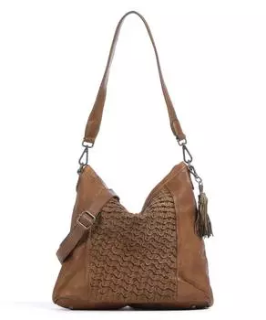 На фермерском рынке сумка из 4 ведер из зернистой воловьей кожи. Taschendieb Wien, коричневый