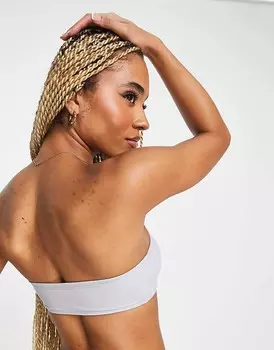 NA-KD - Бикини-топ бандо жемчужно-синего цвета