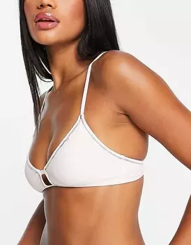 NA-KD - Верх бикини розового цвета с контрастной строчкой