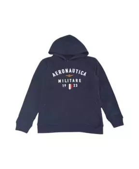 На толстовке с принтом и вышивкой Aeronautica Militare, синий