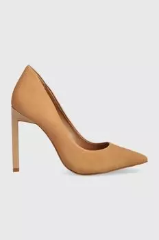На высоких каблуках из замши Kennedi Aldo, коричневый