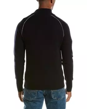 NAADAM Свитер с молнией 1/4 из смеси шерсти и кашемира, синий