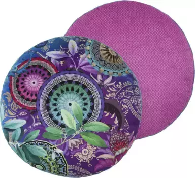 Набедренная декоративная подушка "Аксель", с окантовкой Hip 48х48 см, цвет bunt/multi/violett/blau/lila + bedruckt