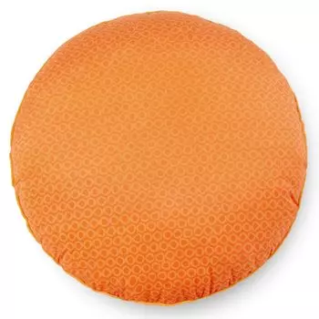 Набедренная декоративная подушка с кантом, цветами и мандалами - круглая 55 см - 100% поливелвет Muller Textil