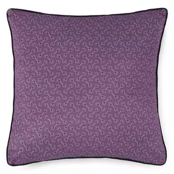 Набедренная декоративная подушка с кантом, цветами и мандалами - 48х48 см - 100% поливелвет Muller Textil, мультиколор