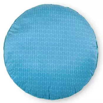 Набедренная декоративная подушка с кантом, туканом и мандалами - круглая 55 см - 100% поливелвет Muller Textil