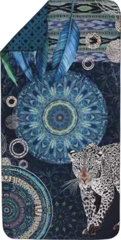 Набедренное спортивное полотенце "Имена", (1 шт.), с леопардовым принтом Hip 50х100 см (1 шт.), цвет multi-petrol