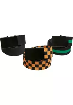 Набедренный ремень URBAN CLASSICS " Urban Classics Unisex Belts Trio Kids", цвет Black/Bodegagreen/Magicmango