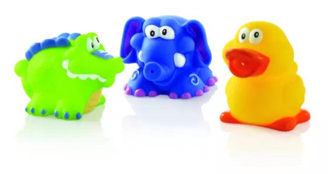 Набочки, игрушки для ванной Резиновые животные Nuby