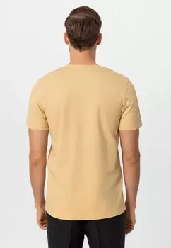 НАБОР 2 Antioch, КОРОТКИЙ РУКАВ Antioch, СТАНДАРТНЫЙ ФОРТ Antioch, Базовая футболка Antioch, темно-песочный V-Neck