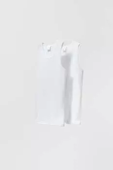 Набор 2 базовых футболок Zara, белый