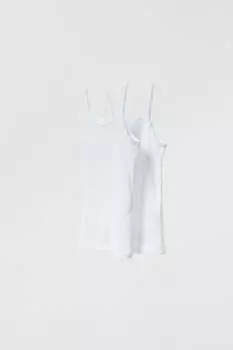 Набор 2 топов с ремешками Zara, белый