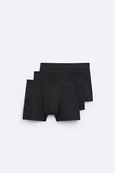 Набор 3 базовых боксеров ZARA, черный