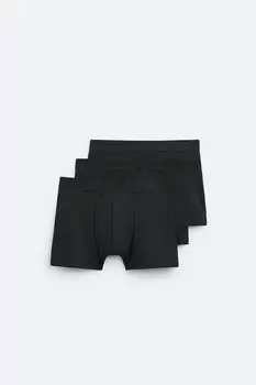 Набор 3 базовых боксеров ZARA, черный