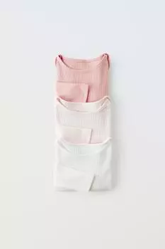 Набор 3 комплекта боди из смешанного модала в ребруску ZARA, гвоздики