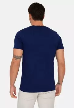 НАБОР 3 Williot, футболка базовая Williot, светло-темно-белая нежно-голубая Golden