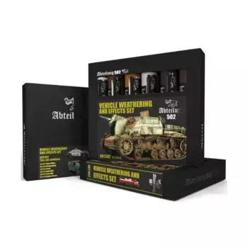 Набор эффектов и везеринга для автомобиля, Abteilung 502 - Modelling Oils Sets (AK-Interactive)