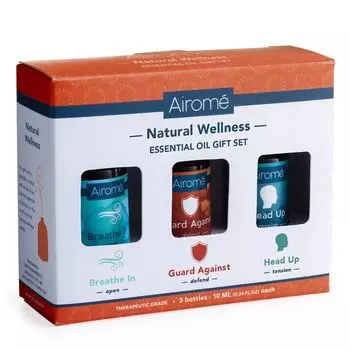 Набор эфирных масел Airom Natural Wellness «Вдох, защита и подъем головы» из 3 предметов