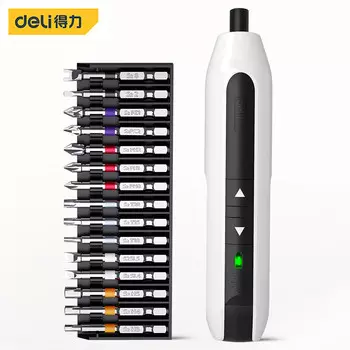 Набор аккумуляторных литиевых электрических отверток Deli Pen типа 3,6 В, перезаряжаемая отвертка, набор бытовых электроинструментов для ремонта телекоммуникаций, белый H911A
