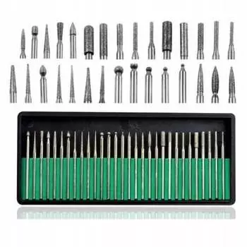 Набор алмазных фрез, 30 шт., inna