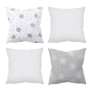 Набор Amilian из 4 предметов, 40x40 см, 16x16 дюймов, декоративная подушка, декоративная подушка с наполнителем с чехлом, диванная подушка для гостиной, детское украшение, серый
