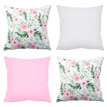 Набор «Амилиан» из 4 предметов размером 45x45 см и 18x18 дюймов; Декоративная подушка, декоративная подушка с наполнением наволочкой; Диван-подушка для украшения детской гостиной Amilian, розовый