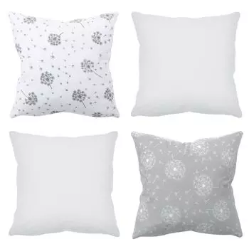Набор «Амилиан» из 4 предметов размером 45x45 см и 18x18 дюймов; Декоративная подушка, декоративная подушка с наполнителем-наволочкой; Диван-подушка для украшения детской гостиной Amilian, серый