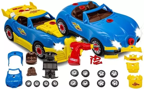 Набор автомобильных винтов Bugatti, игрушка для мальчика своими руками PakaNiemowlaka