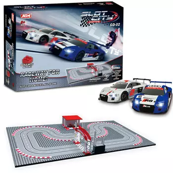 Набор автомобилей для гонок на катушках. Гоночные треки. Строительные блоки. Лицензия Audi R8 Lms. Масштаб 1,8 м. 1:87. COIL