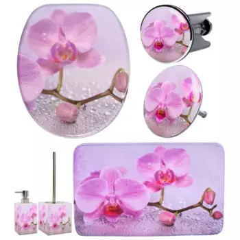 Набор аксессуаров для ванной Sanilo «Цветущий», (комплект, 6 шт.), розовый