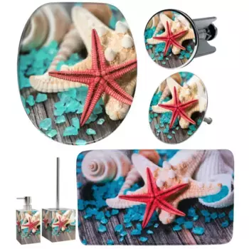 Набор аксессуаров для ванной Sanilo «Соль для ванны» (комплект, 6 шт.), цвет trkis