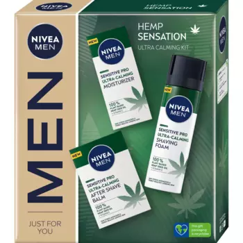 Набор: бальзам после бритья Nivea Men Hemp, 50 мл