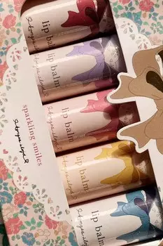 Набор бальзамов для губ LIP BALM GLITTER 5 шт. 5 шт. Konges Sljd, мультиколор