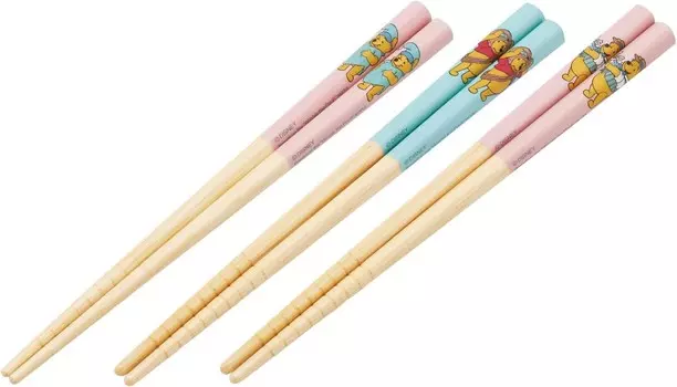 Набор бамбуковых палочек для еды Skater ANT2T, 16,5 см, 3 пары, костюм Винни-Пуха Диснея, Winnie The Pooh