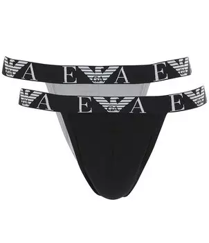 Набор бандажей Emporio Armani Bold Monogram, 2 шт., черный