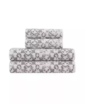 Набор банных полотенец Aziza из 4 предметов Jessica Simpson, серебро