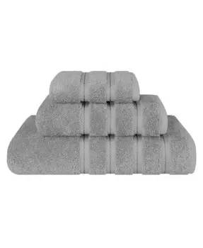 Набор банных полотенец Edison Premium из 3 предметов из 100% турецкого хлопка American Soft Linen, серебро