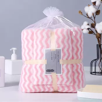 Набор банных полотенец Feledorashia 2 шт, розовый