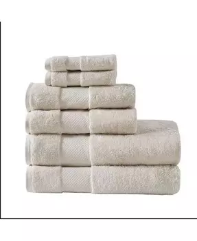 Набор банных полотенец из 100% хлопка, 6 шт., Абсорбент, Спа-полотенце для ванной комнаты, переходный период Home Outfitters, бежевый