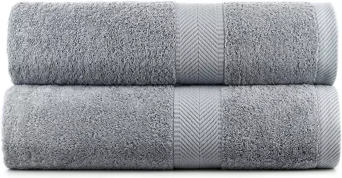 Набор банных полотенец премиум-класса из органического хлопка byLora 2 шт, серый