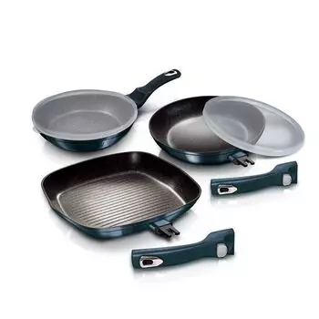 Набор Berlinger Haus с 3 гранитными сковородками Metallic Line BH7049 BerlingerHaus