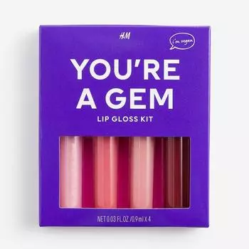 Набор блесков для губ H&M, 4 штуки, оттенок You're a Gem