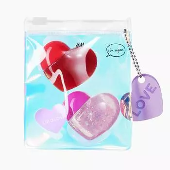 Набор блесков для губ H&M Heart Shaped, 2 штуки, оттенок Transparent/red