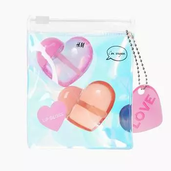 Набор блесков для губ H&M Heart Shaped, 2 штуки, оттенок Transparent/Rosa