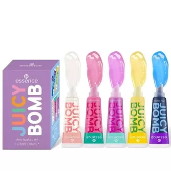 Набор блесков для губ Juicy Bomb Shiny Lipgloss № 02, многоцветный, без ацетона, веганский Essence