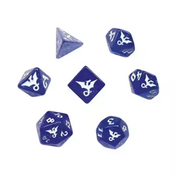 Набор блесток Poly Set — индигор с белым (7), Dragon Dice (Black Oak)