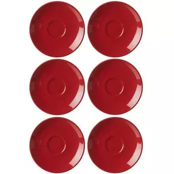 Набор блюдец для эспрессо doppio, 6 шт. Ritzenhoff, красный