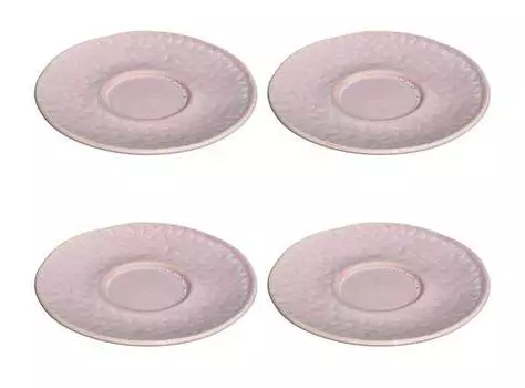 Набор блюдец для эспрессо matera, 4 шт. Leonardo, розовый