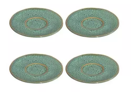 Набор блюдец для эспрессо matera, 4 шт. Leonardo, зеленый